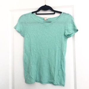 Turquoise j crew tee